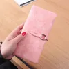 2022 Koreansk utgåva Frosted Pu Long Leaf Women's Wallet Card Bag Stor kapacitet Fashion Versatile Trend Women's Zero Plånböcker