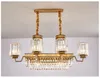 Lampade a sospensione Moderno Lusso K9 Lampadario di cristallo Illuminazione Rettangolo Cristal Lampadari Casa Soggiorno Sala da pranzo Lampada a sospensione AC 110-240VPen