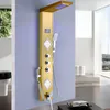 Panneau de douche à LED de cascade de pluie Tour de douche noire Tour d'écran numérique Temps 3 Handle Batch Tap Spray Bidet Douche