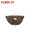 2022 Midjeväska Bumbag Herr Bältesväskor Fannypack Brown Flower Läder Crossbody-väskor Messenger Män Läder Clutch Handväska Modeplånbok 43644 44812 44836 #LMB-02