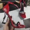 Yaz seksi opyum sandalet ayakkabısı patent deri altın tonlu topuk ayak bileği kayış yan toka stiletto topuklu lady gladiator santalias parti düğün eu35-42