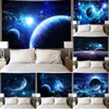 Universo Planet Space Galaxy Print Wall Rug Decor de quarto pendurado Rugs Home Tapiz J220804