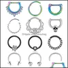 Belly Chains Rings Nose Ring Horseshoe 16G Stainless Steel Cartilage Earrings Hoop Helix Tragus Septum Piercing Jewerly Drop Bdesybag Dhykt