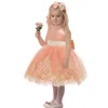 Fashion Princess Dress For Girls Multicolor Splicing Lace Bow Puffy Skirt With Head Bands Trend Clothes 55xy D3