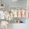 Ensembles de vêtements Enfant Été Casual Ensemble Mignon Ours T-shirt Bébé Fille Cerise Manches Courtes Hauts Et Simple Plaid Lâche Coton Shorts Boy3058040