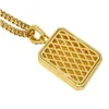 Nuova dichiarazione a catena cubana in grassetto in oro d'oro argento per uomini donne full brillante czcristal quadrate collana a pendente hiphop gm