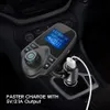 Nulaxy Bluetooth Car FMトランスミッターオーディオアダプターレシーバーワイヤレスハンズフリーカーキットTFカードAUX 1.44ディスプレイ-KM18ブラックマット