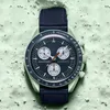 Moonswatch Automatico orologio da uomo da uomo impermeabile luminoso orologio da polso in pelle di alta qualità cinguetta Moonswatch con box6590454