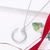 Merk Klassieke Designer Nagelketting Mode Kristallen Hanger Ketting voor Vrouwen Hoge Kwaliteit Roestvrij Stalen Ketting Sieraden Geschenken