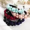 Elegant Simulation Three-Dimensional Flower Headband Handmade Satin Fabric Braided Hairband Women's Hair Accessories Gift