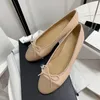 Brand Ladies Designer dams płaskie skórzane buty wygodne miękkie, podeszwa luksusowy oddychający baletko baletki 7263018