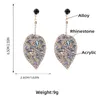 Dangle Lustre Find Me Creative Géométrique Acrylique Boucles D'oreilles Strass Feuille Pendentif Pour Femme Partie Bijoux AccessoiresDangle Farl22