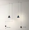 Pendant Lamps Modern Long Wire Design Led Lights Geometric Lamp For Living Room Bedside Wall Sconce Hanging Light FixturePendant