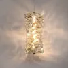 Luxury Crystal Pendant Light Small Chandelier Bedroom Bedside Lamp Postmodern Minimalist Single-Head Living Room Decor