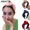 Big Bow Hairband Ayxtr 2019 Inverno Veludo Bandas de Cabelo De Camurça Acessórios De Cabelo Knotted Para Meninas Mulheres Ampla Headband AA220323