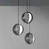 ペンダントランプノルディック回転可能なLEDライトモダンアイアンガラスキッチンハンギングランプベッドベッドベッドサイドホームデコレーション照明照明
