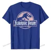 Jurassic Park Peach Distressed Graphic T-Shirt Normal T Shirt Tops Tees for Male Company Cotton Fashionable Top T-shirts 220520