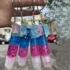 Lip Gloss 10 ml Pink Pearl Glossy Key Chain Cute Bear Lolli Charm Natural Kit Base Vegan Clear Lipgloss Aangepaste Lipstick7144278