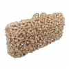 Factory wholale Hollow out metal hard shell evening bag ladi Luxury Dinner Bag starfish clutch purse