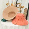 Wide Brim Hats Star Print Women Bucket Hat Spring Summer Outdoor Big Sun Double-sided Wear Foldable Fisherman CapsWide