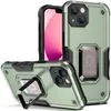 Coques de téléphone hybrides pour iPhone 14 Pro Max 13 12 Mini 11 XS XR 7 8 Plus Porte-anneau magnétique Antichoc Armure Kickstand Cover D1