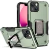 Hybrid Armor Phone Cases for iPhone 14 Pro Max 13 12 Mini 11 XS XR 7 8 Plus Magnetic Ring حامل الصدمات Kickstand Cover D1