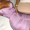 Ladies Sexy V Neck Backless Purple Shining Women Bandage Dress Designer Fashion Sparkly Party Dress Vestido 210303