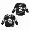 James Men Movie Shoot Out 2 Pac Hockey Jersey Stitched Black Top Quality