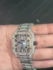 Reloj de joyería con movimiento de alta calidad de tendencia hip hop personalizado con diamantes chinos AA30