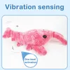 Electric Jumping Cat toy Shrimp Moving Simulation Lobster Electronic Plush Toys For Pet dog cat Children Stuffed Animal toy 220423