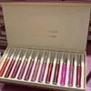 12 цветов LipGloss Matte жидкие помады Lip Gloss Suit Set 12pcs / set помады 10 стилей 1set