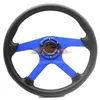 Universal 14inch 350MM Car modification Racing PU Leather Steering Wheel Aluminum Alloy Rally Sport Simulated Game Deep Corn Dish Sport Drifting Steering Wheels