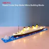 ブロック1860 PCSタイタニッククルーズ船モデルマイクロビルディングブロックキッズDIYおもちゃボートダイヤモンドブリックキット教育玩具ギフトT230103