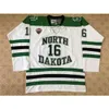 CEUF North Dakota Fighting Sioux 16 Brock Booter Hockey Jersey Embroidery Stitched Pas elk nummer en naam Jerseys aan