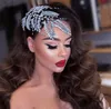 Vintage Wedding Bridal Crystal Leaf Crown Tiara Headband Rhinestone Headpiece Hair Accessories Jewelry Party Prom Headdress Fashion Headpiece