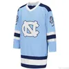 Thr Custom 2020 North Carolina Tar Heels University Hockey Jersey Broderi Stitched Anpassa något antal och namntröjor