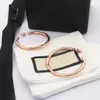 Moda kobiety bambusowe kolczyki luksusowe projektanci Hoop kolczyki 18k złota plisowane różowe złoto złote kobiety biżuteria 3color252g