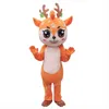 Hallowee Sika Deer Mascot Costume 만화 애니메이션 애니메이션 테마 캐릭터 카니발 성인 복장 크리스마스 공상 공연 파티 드레스