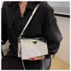 Handbags 70% Off The new chain small square bag 2022 mirror laser underarm is simple and sling one shoulder oblique span women's purses