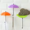 3pcs / lot Lot non marquant parapluie sans punch Hook Hook auto-adhésif Hook Mur de porte vêtements Hangle de clés de la salle de bain Croche