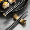 5 Pairs Japanese Chinese Chopsticks Food Sushi Sticks Reusable Korean Chopsticks Set Metal Alloy Tableware Palillos Chinos 220727