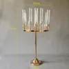 9 Heads Wedding Decoration Metal Candlestick Candelabra Holder Engagement Party Table Centerpieces Flower Vases Aisle Pillar Column Road F0720