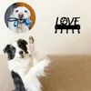 Art mural en métal amour avec patte de chien #1 porte-clés cintre chien laisse organisateur fer Art décoration murale