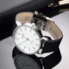Klasyczny Prosty Styl White Leather Watch Moda Damskie Zegarki Kobiety Casual Damskie Zegarki Zegarek Kwarcowy Wristwatches Trzy kolory