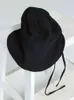 Xitao Vintage Casual Bucket Hats Solid Black Split Lace Up New Simplicy Fashion Sun Защита All-Match WMD6480 T220722