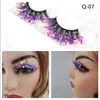 Nouveau 1 paire de cils de vison colorés lumineux cils moelleux dramatiques désordonnés longs faux cils maquillage paillettes 25mm 3d