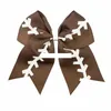 10 kleuren Softbal Baby Hoofdband Meisje Honkbal Haarbanden Rugby Bow-knoop Dovetail Haarbogen Cheerleading Haaraccessoires