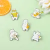 New little white bear playing instrument Brooch bag pin accessories metal badge guitar