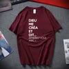 Drole Humor Femme Dieu Me Crea Crea Padrão Funny T-shirt Top Verão Streetwear Cotton Camisas Hombre Camisetas Hombre T Camisetas Home 220401