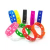 17 cores 18 cm de pulseiras de silicone macias pulseiras de pulseiras se encaixam com acessórios de sapatos Croc Charms